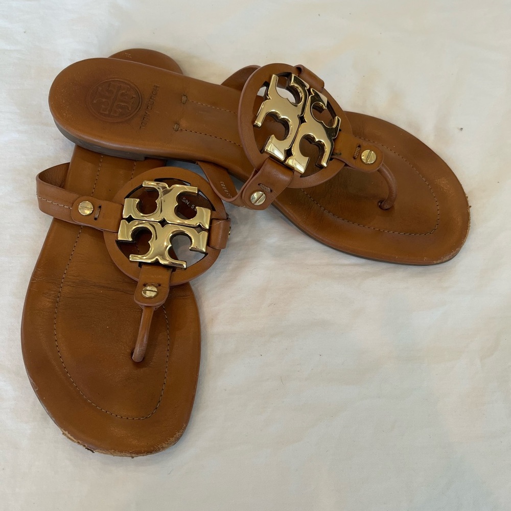 Tory Burch  Metal Miller Soft Sandal Size 7